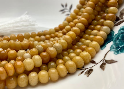 6mm 8mm 10mm 100% All Natural Smooth Rondelle Yellow Opal Gemstone Beads Genuine Natural Top Quality Yellow Color Opal 8 Inches Strand #3205