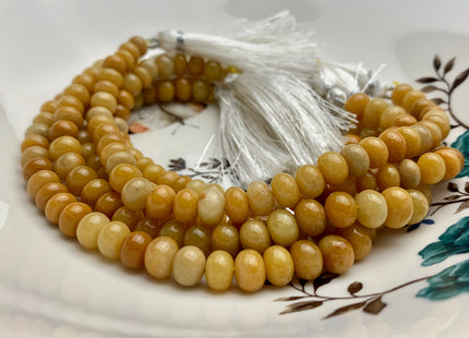 6mm 8mm 10mm 100% All Natural Smooth Rondelle Yellow Opal Gemstone Beads Genuine Natural Top Quality Yellow Color Opal 8 Inches Strand #3205