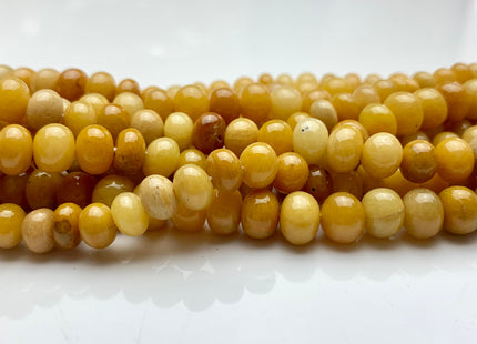 6mm 8mm 10mm 100% All Natural Smooth Rondelle Yellow Opal Gemstone Beads Genuine Natural Top Quality Yellow Color Opal 8 Inches Strand #3205
