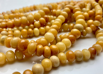 6mm 8mm 10mm 100% All Natural Smooth Rondelle Yellow Opal Gemstone Beads Genuine Natural Top Quality Yellow Color Opal 8 Inches Strand #3205