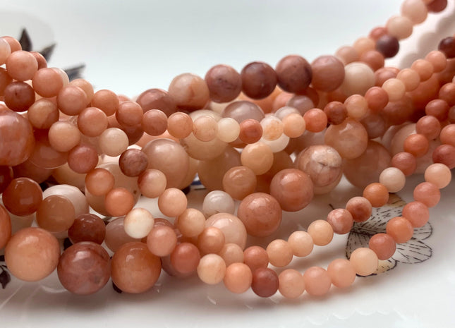 4mm 6mm 8mm 10mm 12mm Smooth Round Pink Aventurine Gemstone Beads Soft Multi Pink Aventurine Loose Beads 15.5 Inches Strand #3235
