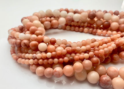 4mm 6mm 8mm 10mm 12mm Smooth Round Pink Aventurine Gemstone Beads Soft Multi Pink Aventurine Loose Beads 15.5 Inches Strand #3235