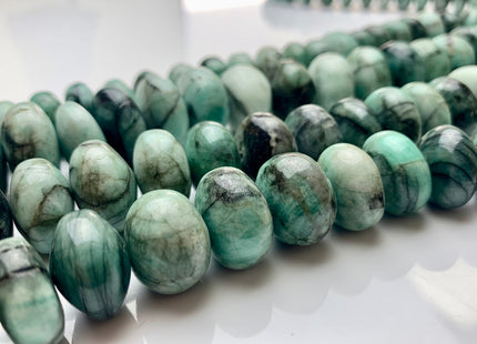 12-20mm AAA 100% All Natural Very Rare Green Emerald Gemstone Beads Smooth Rondelle Shape Genuine Top Quality Emerald Bead 9 Inches #3236