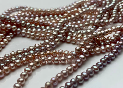 3.5-4 mm AAA Natural Pink OR Natural Mauve Potato Freshwater Pearls Bridal Pearls Natural Pearl Beads Genuine Pearl Beads #1156
