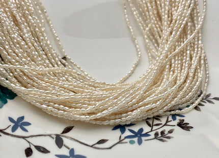 1.5-2 x 3 mm Natural White Rice Tiny Freshwater Seed Pearls Genuine Natural Rice Seed Pearls #631