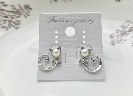 One Pair 925 Sterling Silver Or Gold Setting Findings For Half Drilled Pearls Crescent Shape Design Sterling Silver Findings #10056