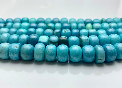 7-11 mm 100% All Natural Smooth Rondelle Blue Blended Opal Beads Genuine Rare Multi Turquoise Blue Color Opal Beads 8 Inches Strand #3294