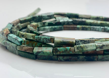 4-5x13 mm Cuboid Tube Shape African Turquoise Gemstone Beads 15.5 Inches Strand #3255