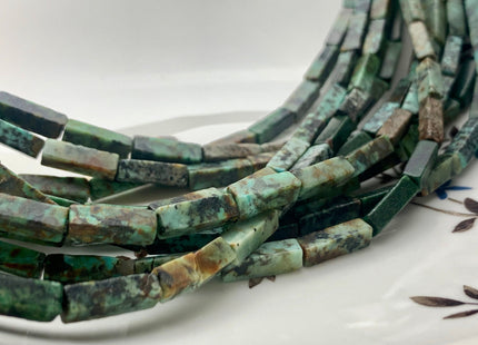 4-5x13 mm Cuboid Tube Shape African Turquoise Gemstone Beads 15.5 Inches Strand #3255