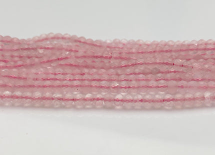 2.5x3.5 mm AAA Natural Color Faceted Rondelle Rose Quartz Gemstone Beads Top Quality Micro Faceted Rose Quartz Gemstone Loose Beads # 2454