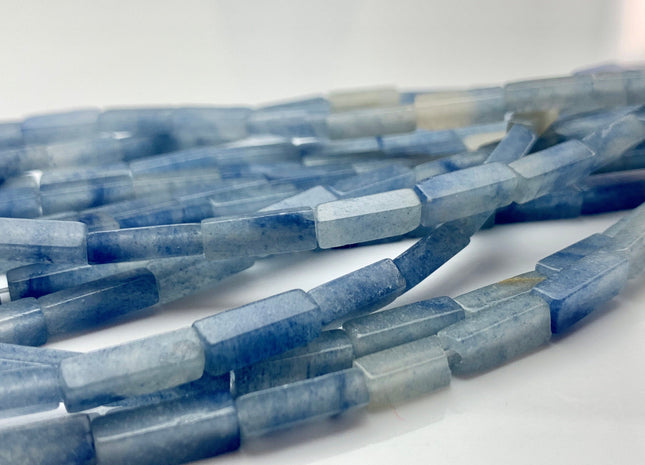 4-5x13 mm Cuboid Tube Shape Blue Aventurine Gemstone Beads Genuine Natural Multi Blue Color Aventurine Loose Beads 15.5 Inches Strand #3251