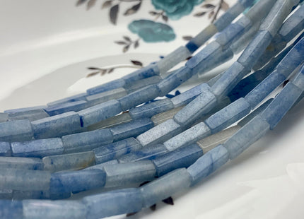 4-5x13 mm Cuboid Tube Shape Blue Aventurine Gemstone Beads Genuine Natural Multi Blue Color Aventurine Loose Beads 15.5 Inches Strand #3251