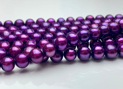 7-8mm AA Potato Shape Freshwater Pearl Beads Purple Color Genuine Cultured High Luster Freshwater Pearl 58 Pieces 16 Inches Strand #P1083