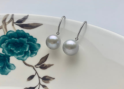 One Pair 925 Sterling Silver Earring Setting With Twisted Rope Design 925 Sterling Silver Hook Earrings DIY Pearl Earring Setting #10077-A