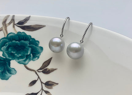 One Pair 925 Sterling Silver Earring Setting With Twisted Rope Design 925 Sterling Silver Hook Earrings DIY Pearl Earring Setting #10077-A