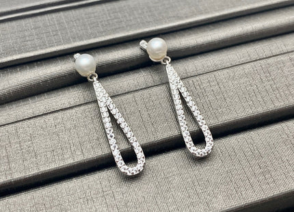 One Pair 4.5 mm AAA Natural white Round Freshwater Pearl Earring Studs W/925 Sterling Silver High Luster Bridal Pearl Earrings #10081-B