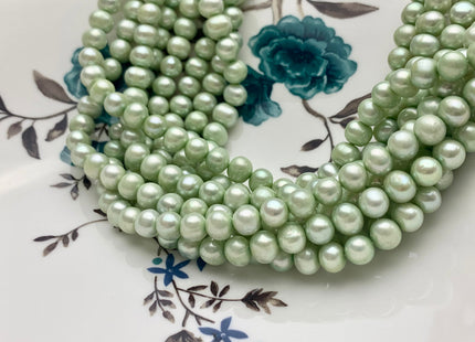 6-7 mm Potato Freshwater Pearl Beads Light Green OR Lime Green Color Genuine Freshwater Pearl Beads #P1094