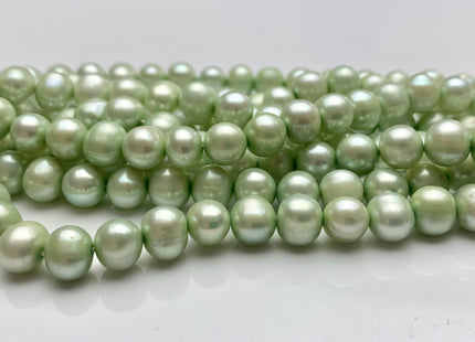 6-7 mm Potato Freshwater Pearl Beads Light Green OR Lime Green Color Genuine Freshwater Pearl Beads #P1094