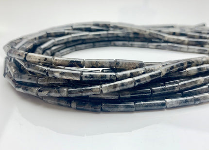 4x13-14 mm Tube Shape Natural Jade Gemstone Beads Genuine Gray Jade Gemstones Loose Beads 15.5 Inches Strand #3290