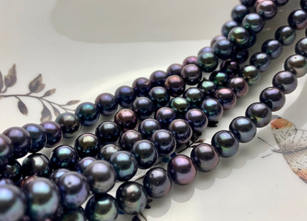 8.5-9 mm AA Peacock Semi-Round Freshwater Pearls Genuine High Luster Peacock Freshwater Pearls #1272