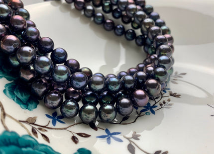 8.5-9 mm AA Peacock Semi-Round Freshwater Pearls Genuine High Luster Peacock Freshwater Pearls #1272