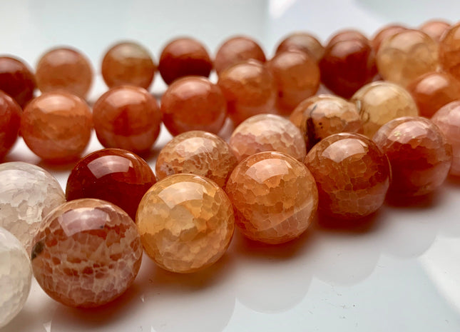 16mm 18mm 20mm AAA Smooth Round Natural Fire Carnelian Agate Natural Orange Red Jumbo Size Carnelian Beads 8 Inches Strand #3283