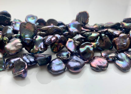 12x15-16x20 mm AA Rainbow Peacock Cornflakes Keishi Pearl Beads Genuine Natural Top Drilled Rainbow Peacock Cultured Keshi Pearls #1097