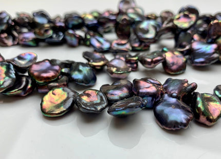 12x15-16x20 mm AA Rainbow Peacock Cornflakes Keishi Pearl Beads Genuine Natural Top Drilled Rainbow Peacock Cultured Keshi Pearls #1097