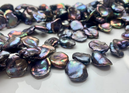 12x15-16x20 mm AA Rainbow Peacock Cornflakes Keishi Pearl Beads Genuine Natural Top Drilled Rainbow Peacock Cultured Keshi Pearls #1097
