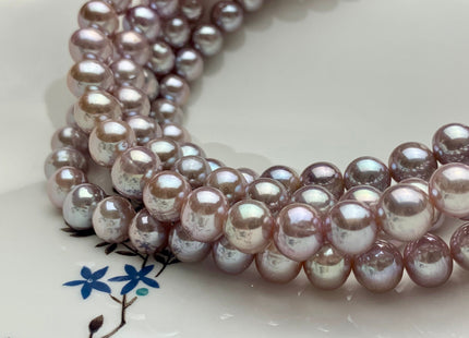 9.5-11 mm AAA Rare Extra Shiny Natural Mauve Pink Potato Freshwater Pearl Beads Genuine High Luster Quality Bridal Pearls 42 Pieces #P1149