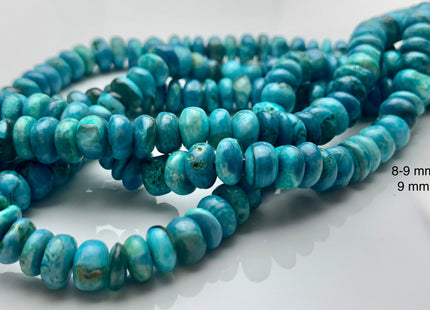 7-11 mm Smooth Rondelle Blue Blended Opal Beads Genuine Rare Multi Turquoise Blue Color Opal Beads 8 Inches Strand #3294