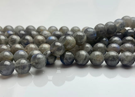 8 mm AAA Flashy Blue Natural Black Labradorite Beads Genuine Natural Color Smooth Round Flashes Fire Labradorite 15 inches 48 Beads #3500