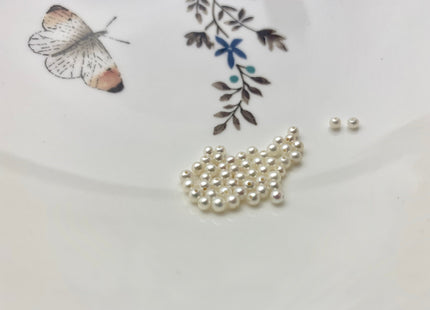 Two Pieces AAA 1.5-3mm Quality High Luster Undrilled/Half Drilled Round Seed Pearls Genuine Natural White Freshwater Pearls #P1128