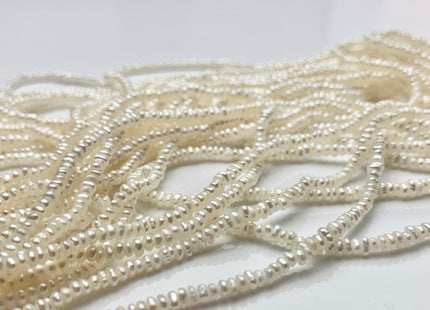 1x2-3 mm Natural White Tiny Freshwater Pearls Small Button Discs Freshwater Pearl Beads Genuine Natural Freshwater Seed Pearls #1392