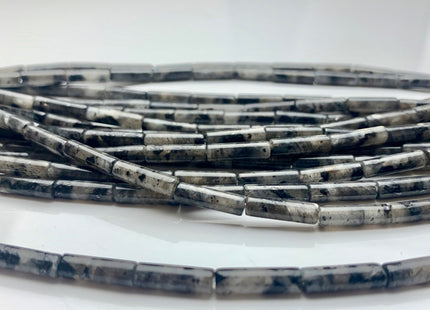 4x13-14 mm Tube Shape Natural Jade Gemstone Beads Genuine Gray Jade Gemstones Loose Beads 15.5 Inches Strand #3290