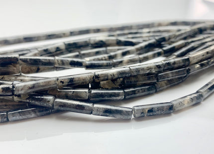 4x13-14 mm Tube Shape Natural Jade Gemstone Beads Genuine Gray Jade Gemstones Loose Beads 15.5 Inches Strand #3290