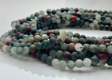 6mm 8mm 10mm 12mm AAA Matte Finished Round Africa Bloodstone Beads Natural Color Round Africa Bloodstone Loose Beads 15 Inches Strand #3517