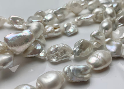 10x15-18 mm Natural White Biwa Keshi Stick Freshwater Pearls Beads, Genuine Biwa Keshi Freshwater Pearl Beads #1196