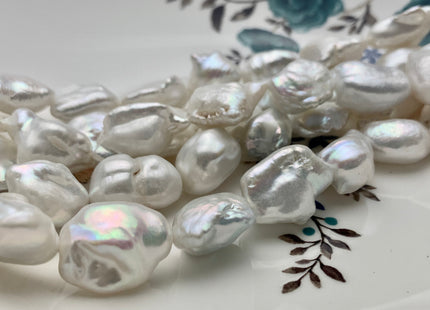 10x15-18 mm Natural White Biwa Keshi Stick Freshwater Pearls Beads, Genuine Biwa Keshi Freshwater Pearl Beads #1196