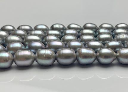 9-10x11 mm AAA Gray Freshwater Pearl Rice/Oval Shape Freshwater Pearl Beads Genuine High Luster Freshwater Pearls #150