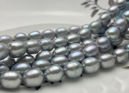 9-10x11 mm AAA Gray Freshwater Pearl Rice/Oval Shape Freshwater Pearl Beads Genuine High Luster Freshwater Pearls #150