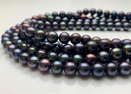 8.5-9 mm AA Peacock Semi-Round Freshwater Pearls Genuine High Luster Peacock Freshwater Pearls #1272