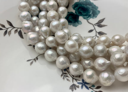 10-13 mm AAA Natural White High Luster Edison Baroque Freshwater Pearls Beads Genuine Rare Silver White Luster Edison Pearls #1973