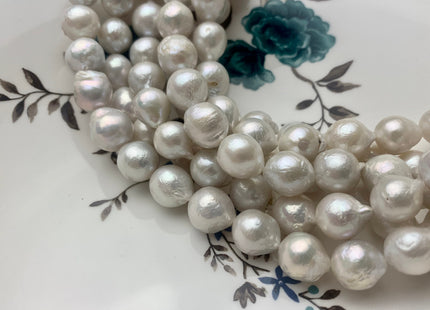 10-13 mm AAA Natural White High Luster Edison Baroque Freshwater Pearls Beads Genuine Rare Silver White Luster Edison Pearls #1973