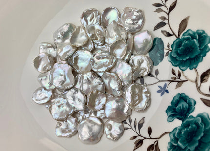 OnePiece 16-20mm AAA Large Cornflake Keshi Freshwater Pearls Genuine White Top Drilled High Silver Pink Luster Nice Quality Pearl #P1202
