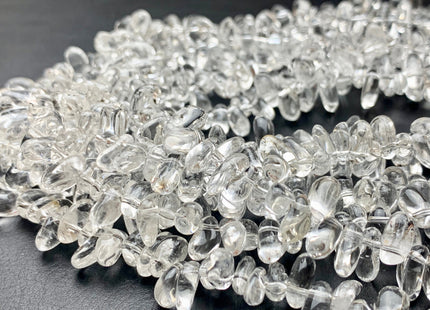 7x10-12 mm AAA Top Drilled Clear Quartz Beads Icicle Shape Natural Clear Rock Crystal Gemstone Beads Genuine Natural Chips 8 Inches #3013