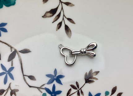 8x13 mm 925 Sterling Silver Interlaced Heart Shape Clasp Sterling Silver Findings 925 Sterling Silver Clasps DIY Jewelry #10087-A