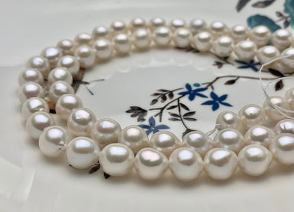 8-9 mm AAA Natural White Edison Baroque Freshwater Pearl Beads Genuine High Luster Pearl #P1209