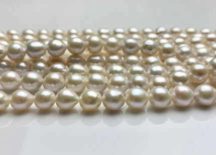 8-9 mm AAA Natural White Edison Baroque Freshwater Pearl Beads Genuine High Luster Pearl #P1209