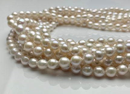 8-9 mm AAA Natural White Edison Baroque Freshwater Pearl Beads Genuine High Luster Pearl #P1209